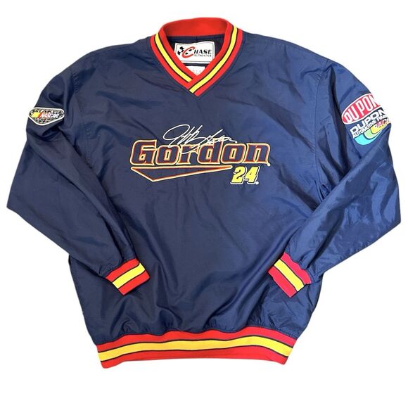 Jeff gordon #24 NASCAR Racing Windbreaker Pullover Jacket Large Chase Authentics - Picture 1 of 10